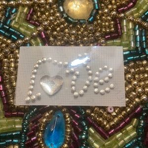 Swarovski crystal “love” body decal